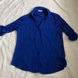 Sheer button down blouse